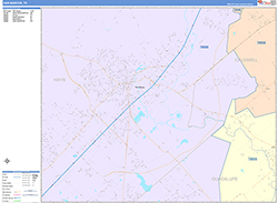 San Marcos Wall Map Color Cast Style 2026